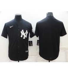 Men%27s Nike New York Yankees Blank Black Alternate Stitched Baseball Jersey